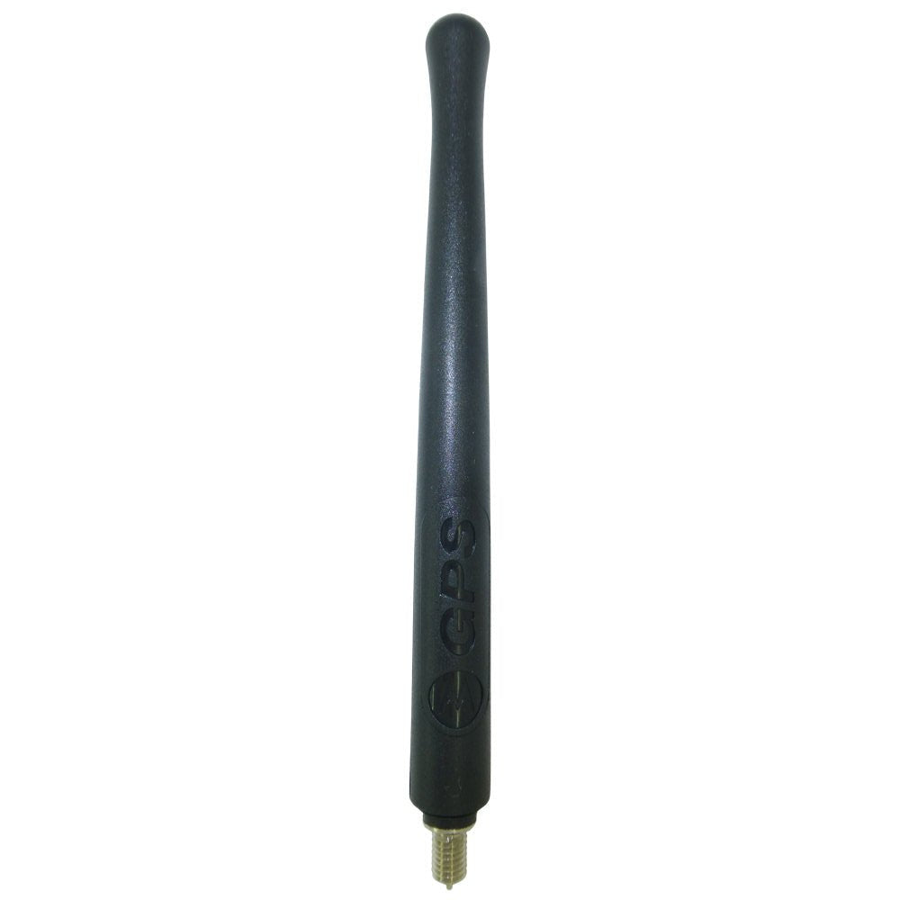 Motorola MTP850 MTP850S Quarter wave long antenna 380-430MHz no stock at time of image SKU 85752279M01 — Motorola antenna with GPS and threaded metal stud